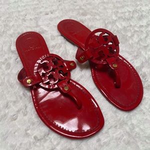 Red Tory Burch Miller Sandals Size 8.5